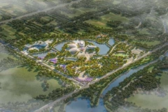 A graphic image of the Me Linh Park and Sports Complex (Photo: nhandan.vn)