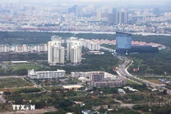 A bird's eye view of the Thu Thiem New Urban Area. (Photo: VNA) 